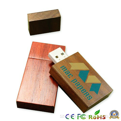 Promotional Gift Wooden USB 2.0 Flash Drive, Customized Pen Flash Memory Disk (MT006)